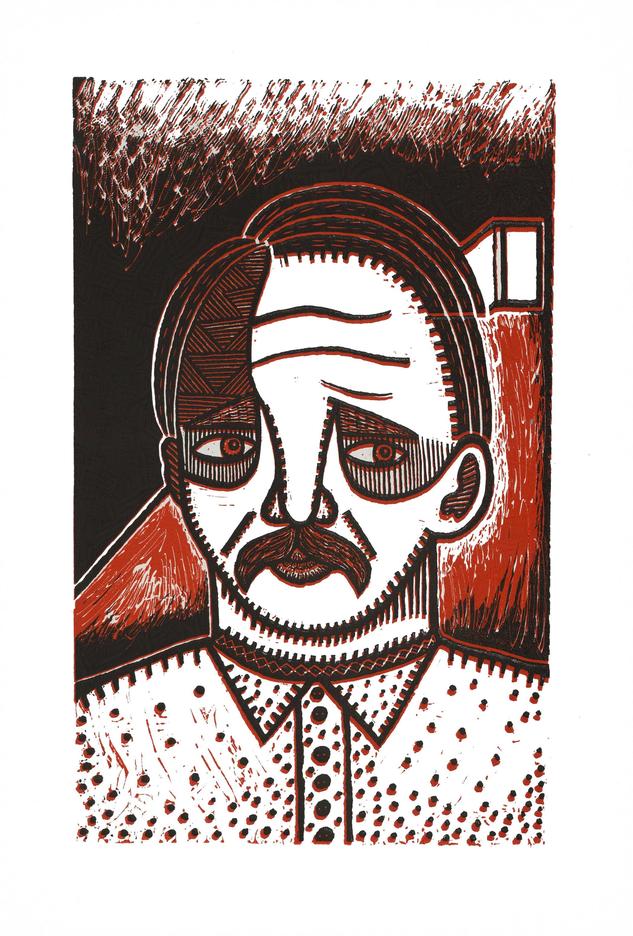 <i>Fear</i> </br> Linocut, 2010