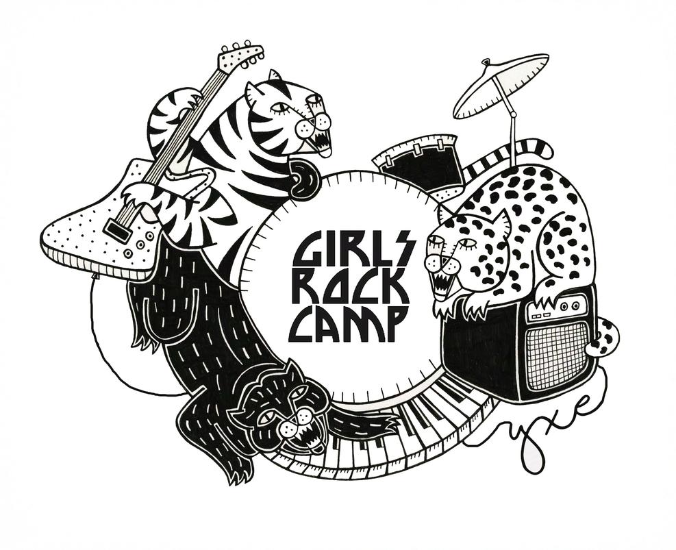 shirt design, Girls Rock Camp, Saskatoon, 2016