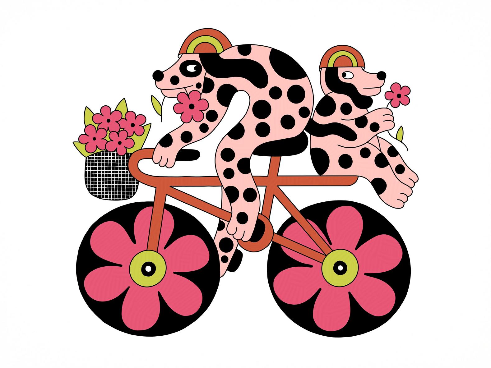 <i>Flower Delivery</i> </br> digital illustration, 2021